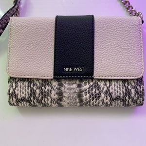 Nine West Snake Print Crossbody Clutch